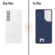 Arsking Samsung Galaxy S26 Plus Beyaz Renk Lensli Arka Kapak Arka Cam Batarya Kapağı Pil Kapağı Lazer Kesim Back Cover Galaxy S26 Plus Uyumlu