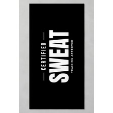 Luvis Store Certified Sweat Yazılı Spor ve Fitness Havlusu 50X100 cm - Siyah