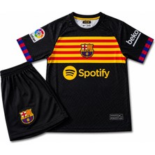 Mmt Spor Barcelona 2025-26 Deplasman Isimsiz Çocuk Forması 2'li Set Siyah