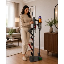Empressco Premium Dikey Süpürge Standı ve Düzenleyici (Siyah)