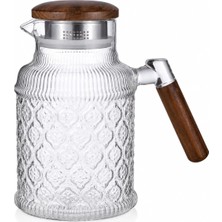 Welcomein 1.8 Litre Akasya Kapaklı Cam Sürahi – Isıya Dayanıklı & Şık Tasarım