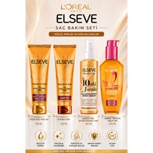 Elseve 4’lü Saç Bakım Seti–mucizevi Yağ Bakım Kremleri, 10 Etki Sprey & Dream Long Serum