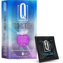Belirtilmemiş Q Think Thin 6'lı Ekstra Ince Vanilya Aromalı Prezervatif