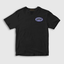 Presmono Unisex Çocuk Siyah Php Coder Programmer Developer Yazılımcı T-Shirt