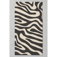 Luvis Store Abstract Wave Desenli Spor ve Fitness Havlusu 50X100 cm - Koyu Gri