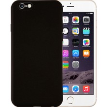 Kzy Apple iPhone 6 ile Uyumlu Kılıf Ince Sıvı Silikon Tam Koruma Yumuşak Jel Silikon Kapak - Siyah