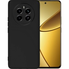 Kzy Realme 12 Plus ile Uyumlu Kılıf Ince Sıvı Silikon Tam Koruma Yumuşak Jel Silikon Kapak - Siyah