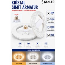 ŞANLED 40W Simit Modeli Kristal Tasarruflu E27 Beyaz Işık Torch LED Ampul