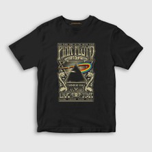 Presmono Unisex Çocuk Siyah Carnegie Hall Pink Floyd T-Shirt