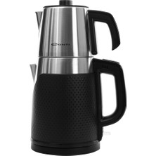 Ozka Concept Conti CTM-130 Dempro Double Çelik Çaycı Inox – 2000W, 1.7l Su Isıtıcı, 1.2l Demlik, 304 Paslanmaz Ç