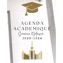 Ozka Concept Agenda Académique Semainier Et Mensuel 2023-2024: Deux Années, Liste À Faire, 24 Citations Fameuses