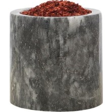 Ozka Concept Roza Mermer Baharatlık 8x8 cm Mermer Tuzluk Masaüstü Baharatlık Siyah