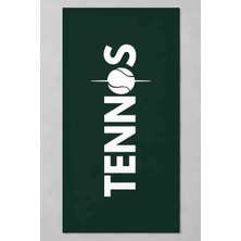 Luvis Store Grand Slam - Tennis Yazılı Spor Havlusu - 50 x 100 cm - Yeşil
