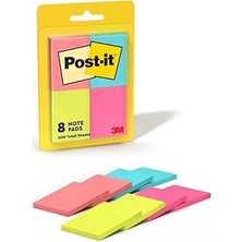 Uravas Store Post-It Notlar, 1 3/8 x 1 7/8 Inç, Çeşitli Ultra Renkler, 8-Pedler/paket