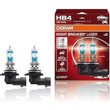 Uravas Store Osram Night Breaker Laser Hb4 Ampul 9006NL -%150 Daha Fazla Işık