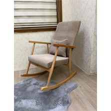 Asedia Trend Bej Naturel  Sallanan Sandalye | Dinlenme | Emzirme | Tv | Okuma Koltuğu