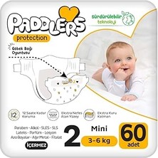 Uravas Store Paddlers Protection Bebek Bezi 2 Numara Mini (3-6 Kg) 60 Adet Jumbo Paket