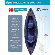 Funwater 2 Kişilik Şişme Kano 350*93*37CM