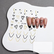 Ozka Concept Gold Tırnak Sticker Tırnak Etiketi Nail 2182G