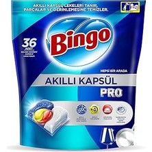 Uravas Store Bingo Akıllı Kapsül Pro Bulaşık Makinesi Deterjanı Tableti 36'lı