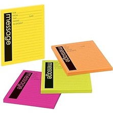 Uravas Store Post-It Süper Yapışkan Notlar, Telefon Mesajı, 10,16 x 12,7 Cm, 4 Ped, 2x Yapıştırma Gücü, Energy Boost Koleksiyonu, Astarlı (7679-4-SS)