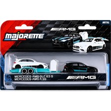 Majorette Mercedes-Amg Deluxe Trailer - Mercedes-Amg Glc 63 S - Merecedes-Amg A 35