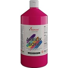 Uravas Store Red Rose Fuşya Akrilik Boya 1000 gr