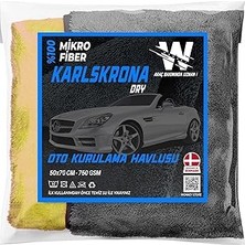 Uravas Store Wonkey - Ultra Kalın Mikrofiber Oto Araba Yıkama Kurulama Havlusu 70X50 Cm, Büyük Boy Çift Katlı Araç Kurutma Bezi