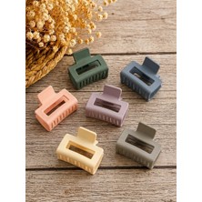 Laria Kadın Minimalist Pastel Renkli 6'lı Mat Mandal Toka Seti
