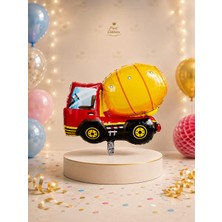 Parti Dükkanı Mikser Kamyon Folyo Balon 51X54,5 cm – Helyum Uyumlu Iş Makinesi Beton Mikseri Doğum Günü Balonu
