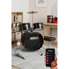 Ozka Concept CD300X-BK Akustik Çocuk Baterisi Davulu Seti 5-14 Yaş Için Full Set