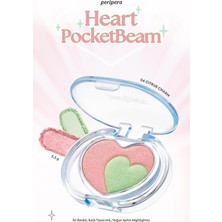 Ozka Concept Peripera Iki Renkli, Tasarımlı, Yoğun Işıltılı Highlighter Heart Pocketbeam (04 Citrus Charm)