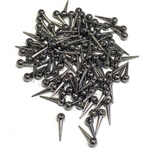 Metalize Dikme Konik Süs / Delikli Sallantı Trok Süs / 2,5 cm - 50 Adet