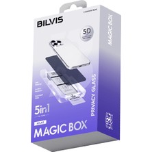 Magicool Iphone 13 Pro Max Bilvis 5in1 5d Magic Hayalet Cam Ekran Koruyucu - Siyah