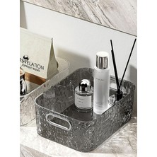 Ozka Concept Hedi's Masaüzeri Makyaj Takı Organizer Kozmetik Banyo Düzenleyici Transparan Gri
