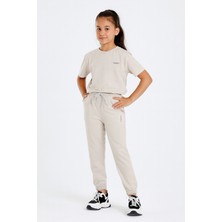 Noble Kids Kız Çocuk Jogger Eşofman Altı Krem