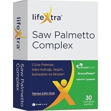 Uravas Store Lifextra Saw Palmetto Complex 30 Yumuşak Kapsül Cüce Palmiye Sakız Kabağı Isırgan Sülforafan Likopen