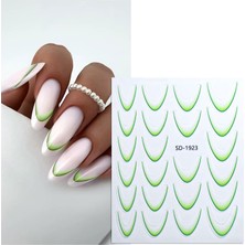 Ozka Concept Ombre Efekt French Tırnak Sticker Yeşil Nail SD-1923