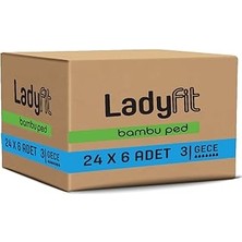 Uravas Store Ladyfit Bambu Gece 216&APOS;LI Vegan Ped (12 x 18 Adet)