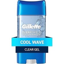 Uravas Store Gillette Erkekler Için Ter Önleyici ve Deodorant, 72 Saat Ter ve Koku Koruması, Uzun Süreli Ferahlık, Beyaz Iz Bırakmayan Teknoloji, Şeffaf Jel, Cool Wave Kokusu, 3.8 Fl Oz