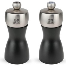 Ozka Concept Peugeot 2/21283 Fidji Karabiber/tuz Değirmeni Ahşap, 5,2 x 5,2 x 12 Cm, Mat Siyah