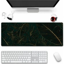Sonictouch Klavye Mousepad 32X70CM Dikişsiz Pürüzsüz Sıvı Geçirmez Kaymaz Taban Zümrüt Bahçe