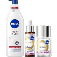 Uravas Store Aydınlatıcı ve Nemlendirici Cilt Bakım Seti, Serum 30ML, Tonik 100ML ve Vücut Losyonu 400ML