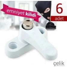 3D Sepetim Pvc Kapı Pencere Emniyet Kilidi - Pimapen Kilidi - Çelik - 6 Adet