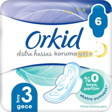 Ozka Concept Orkid Extra Hassas Koruma (Boy 3) Gece 6lı Hijyenik Ped