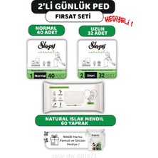 Ozka Concept Sleepy 2'li Ultra Hassas Günlük Ped Seti, Islak Mendil Rosie
