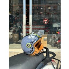 Motohat Nero Retro Motosiklet Kask - Ece Sertifikalı