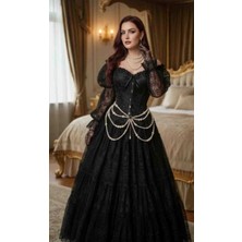 Gh Underwear Vintage Gotik Korse Incili Kemerli