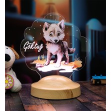 Ozka Concept Sevimli Kurt Çocuk Odası Gece Lambası, Kurt Köpeği Bebek Doğum Günü Hediyesi, Isimli Çocuk Hediyesi