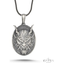 Kayra Gümüş 925 Ayar Gümüş  Oni Maske Kolye